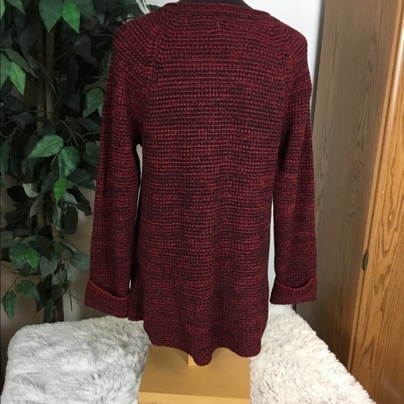Style & Co red and black long sleeve sweater Large - Picture 10 of 13